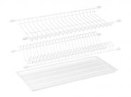 Сушка для посуду фасад 800 REJS білий (2 полиці, 1 піддон та 8 кріплень)