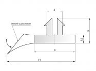 Уплотнитель к цоколю GIFF L=4000 прозрачный