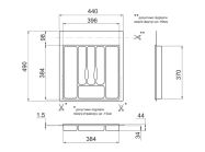 Лоток для столовых приборов Volpato 440х490 серый