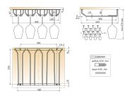 Полиця барна чотирирядна GIFF хром