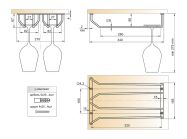 Полиця барна двухрядна GIFF хром