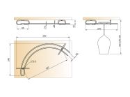 Полиця барна дуга Lemax хром