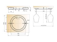 Полиця барна коло Lemax хром