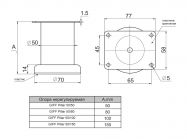 Опора без регулювання циліндрична GIFF Pillar 50/80 хром