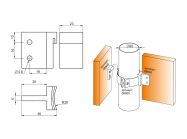 Кріплення до опори d=60 внутрішнє Mesan чорний