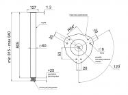 Опора для стола регулируемая GIFF Rondella 60/820 сатин