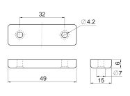 Опора пластиковая двойная под саморез GIFF бук