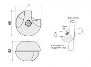 R-6SX Муфта двойная левая GIFF хром