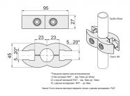 R-7A Муфта для скла і панелі двостороння GIFF хром