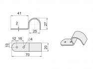R-21 Горизонтальне кріплення для панелі GIFF хром