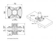 R-62 Крепление для панели двухстороннее GIFF хром