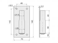 W2/25 Кронштейн GIFF хром