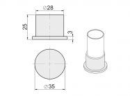 R-15 Стопка пластиковая внешняя GIFF черный