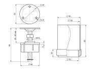 Опора трубы d=50 верхняя регулируемая GIFF хром
