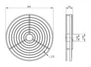 Полиця кругла GIFF 360/50 хром