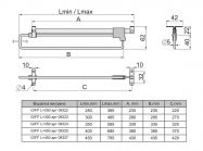 Вешалка выдвижная GIFF L=350 никель/черный 
