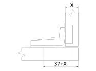Петля вкладная (мини) Slide-on GIFF d=26 Н=0 никель