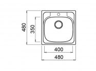 Мойка нержавеющая сталь Elleci 480х480 Special 100 Satinata