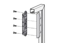 Адаптер Hafele для алюминиевой рамы к подъемникам Free Flap/Swing/Flap никель (372.91.599)