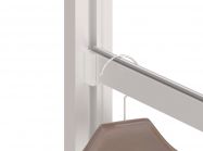 Штанга прямокутна зі вставкою гардеробна з кріпленням Volpato Stili L=1200 алюміній