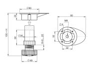 Опора з регулюванням для кухонного столу Volpato 10\04 Н=100 чорний