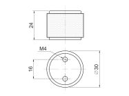 Ручка кнопка Virno Lines 407/16 чорний