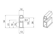 Профіль вертикальний Slider AIR срібло