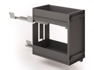 Карго фасад 300 діагональне кріплення з дотягувачем Inoxa Ikona/Helios 6102HY ардезія (2 полиці)