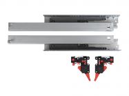 Напрямні прихованого монтажу повного висування з відштовхувачем Clip 3D GIFF PRIME (19 мм) L=450