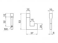 Гачок Gamet WP37-L40 білий матовий