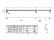 Ручка рейлінгова Virno Lines 409/320 нікель браш