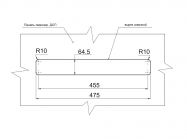 Заглушка вентиляційна GIFF L=480 H=80 чорний
