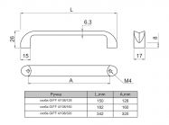 Ручка скоба GIFF 4/108/128 сатин нікель