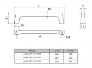 Ручка скоба GIFF 4/101/320 сатин никель