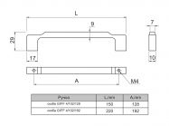 Ручка скоба GIFF 4/102/192 титан матовий
