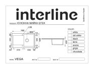 Мийка штучний камінь Interline 780х500 VEGA Black