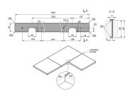 Стиковка стільниці кутова U-закруглена GIFF 38х600 алюміній
