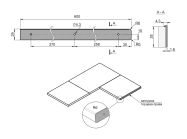 Заглушка стільниці торцева права U-закруглена GIFF 28х600 алюміній