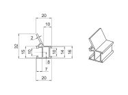 Профіль вертикальний Slider Fusion L5300 срібло