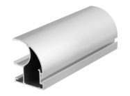 Вертикальний відкритий профіль з пазом під щітку Slider Expert L=5200 срібло браш