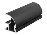 Вертикальний відкритий профіль з пазом під щітку Slider Expert L=5200 чорний матовий