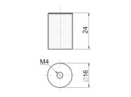 Ручка кнопка Virno Lines 407 матовый хром