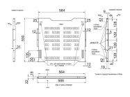 База пластиковая для встраиваемого холодильника Volpato 31\83.2A10Е для ДСП 18 мм черный