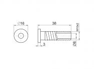 Винт D10 мм для базы для встраиваемого холодильника Volpato 10\07.131