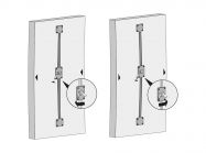 Комплект стяжок-випрямлячів для розсувних дверей Hettich 1920 мм