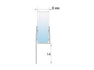 Ущільнювач 90° 8 мм стіна-скло GIFF 204 L=2500 мм прозорий