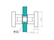 Ручка-кноб квадратна GIFF Glass чорний матовий