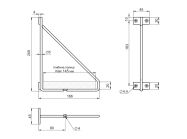 Консоль декоративная Loft GIFF BREV L=209х166 черный