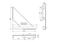 Консоль декоративная Loft GIFF ARK L=200х200 черный