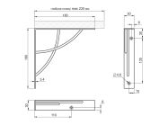 Консоль декоративна Loft GIFF VALV L=180х180 чорний